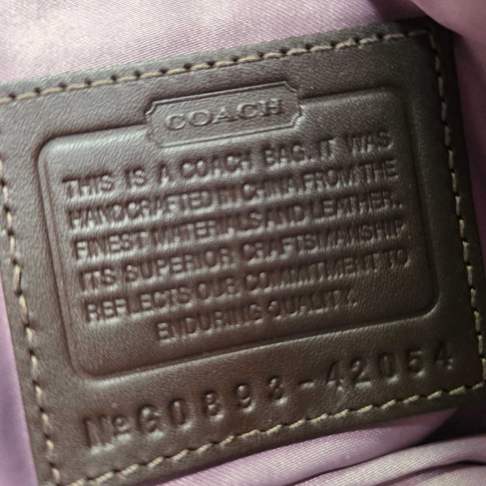 Coach Soho Purple Suede Leather Flap Shoulder Bag Buckle Gold Charm 42054 - Picture 2 of 16